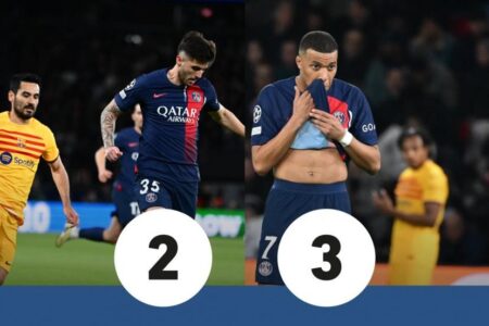 PSG x Barcelona: Beraldo e Mbappé são criticados e recebem baixas notas de jornais franceses