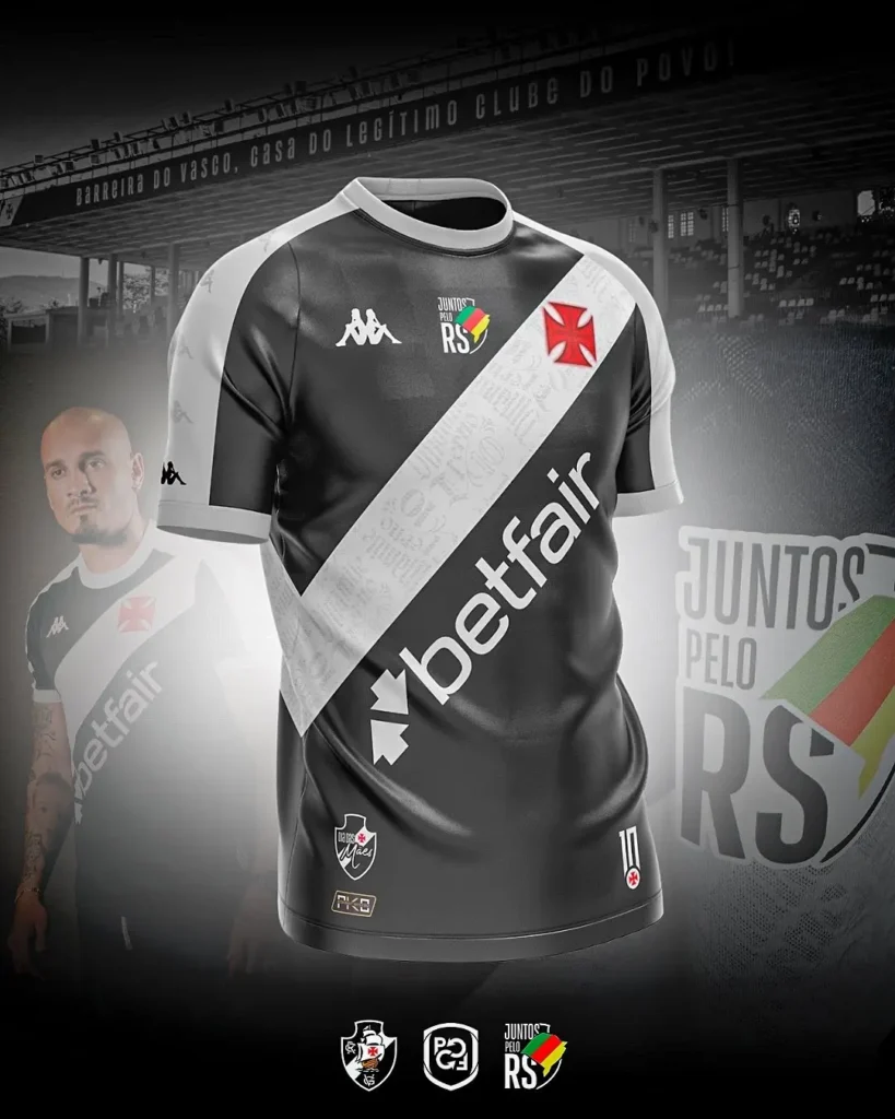 Camisas do Vasco usadas serão leiloadas para ajudar vítimas das enchentes no RS