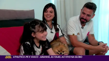 Menina de 10 anos viraliza com análises de jogos do Vasco batizada em São Januário