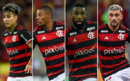 Flamengo pode ter volta do quarteto mágico no time titular após quase quatro meses