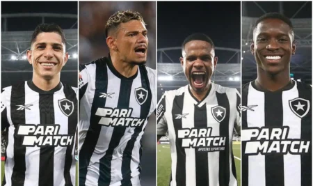 Quarteto ofensivo ideal do Botafogo possui menos de um tempo de jogo atuando juntos