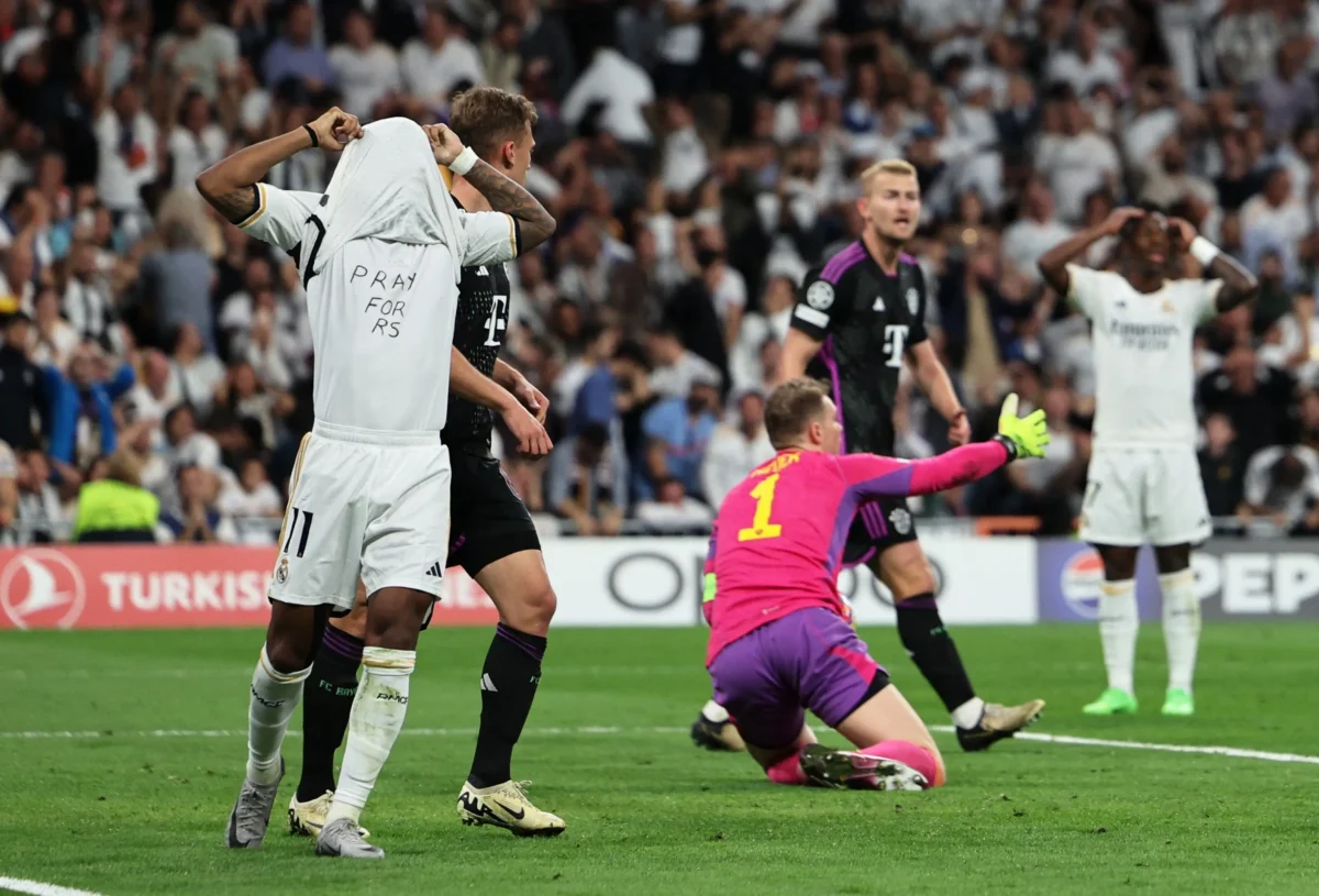 Real Madrid x Bayern: Rodrygo mostra solidariedade ao Rio Grande do Sul