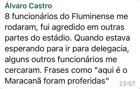 Assessor de imprensa relata ameaças e agressões de funcionários do Fluminense após incidente com Felipe Melo