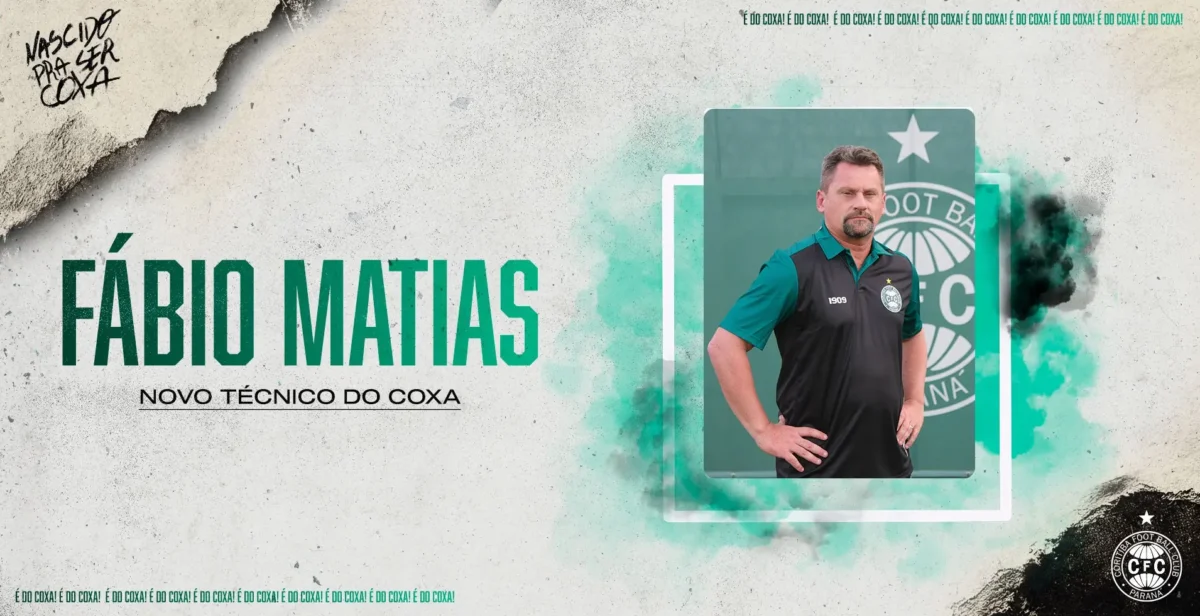 Coritiba confirma contratação de Fábio Matias, ex-técnico do Botafogo