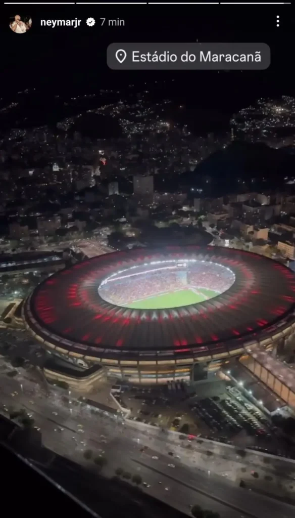 Neymar visita Maracanã para assistir Flamengo x Grêmio