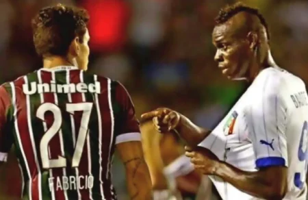 Nos 10 anos de Fluminense x Itália, Fabrício relembra treta com Balotelli: o que aconteceu?