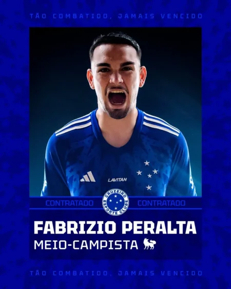 "Cruzeiro Anuncia a Chegada do Volante Fabrício Peralta: Reforço para a Próxima Temporada"