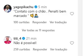 "Fortaleza Jogadores Criticam Penalidade Concedida ao Flamengo: 'Apenas Contato com o Chão'"