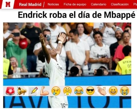 "Endrick brilha no Real Madrid e rouba a cena de Mbappé em estreia"