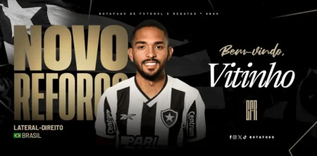 "Botafogo fecha negócio recorde: Vitinho se torna o defensor mais caro da década no futebol brasileiro"