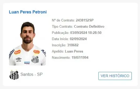 Luan Peres é liberado para reestreia pelo Santos após aparecer no BID