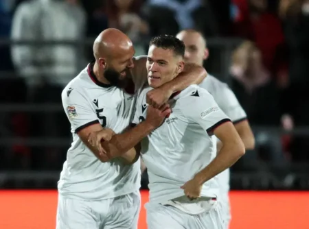 "Albânia conquista primeira vitória na Liga das Nações com Sylvinho no comando; vence a Geórgia"