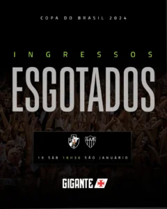 "Vasco x Atlético-MG: Torcedores Vascaínos Esgotam Ingressos para Duelo na Copa do Brasil"