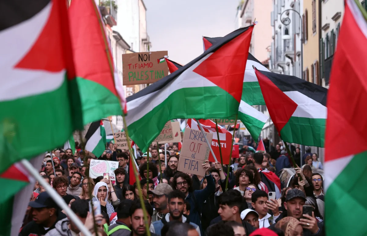 Conflitos na Itália: Protestos pró-Palestina em Udine aumentam tensão em jogo da seleção italiana contra Israel