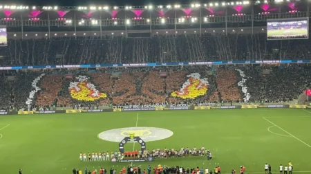 Torcida do Botafogo cria mosaico "em movimento" no Maracanã contra o Criciúma