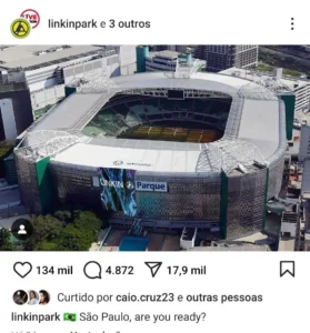 "Linkin Parque": Banda Norte-Americana Fará Show no Allianz Parque, Estádio do Palmeiras