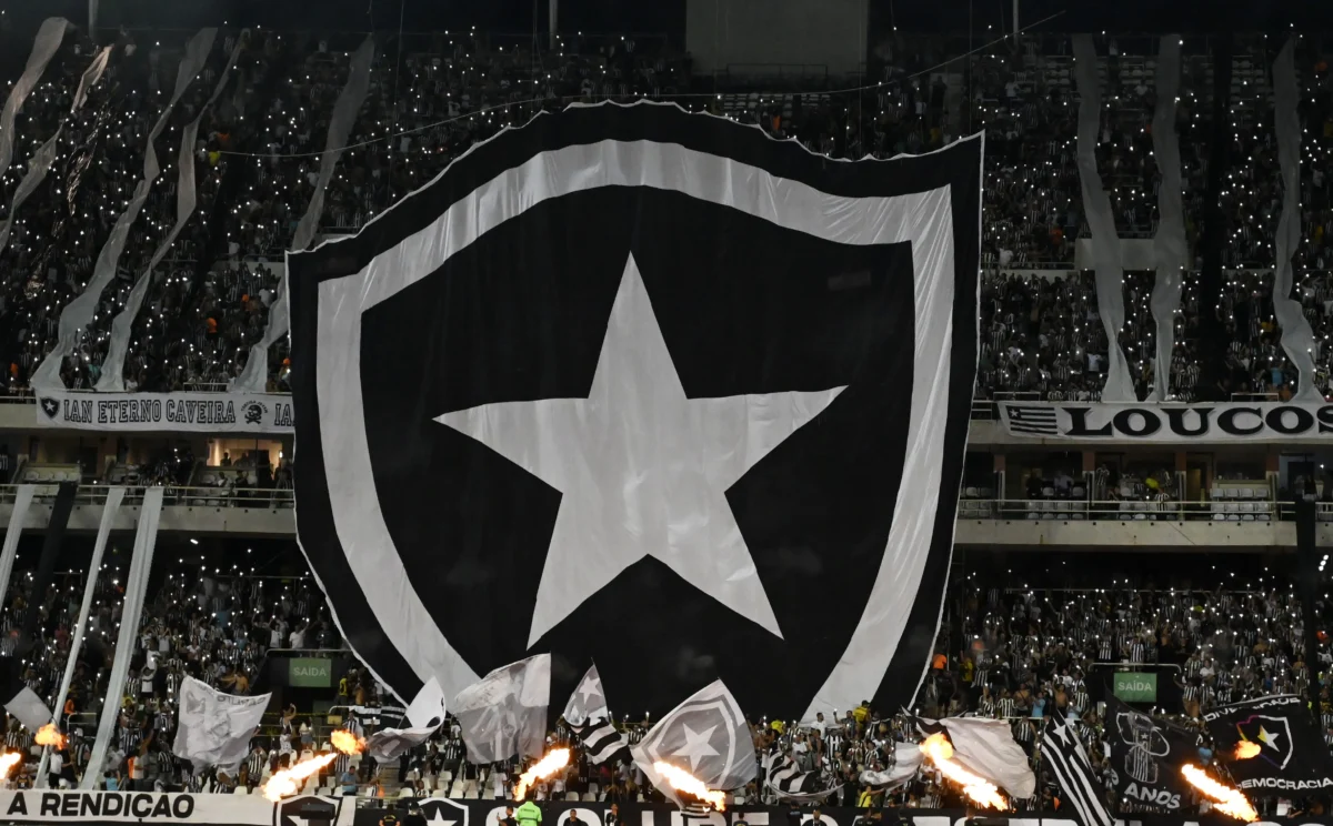 Torcida do Botafogo invade Estádio Alberto J. Armando e faz festa em frente à Bombonera