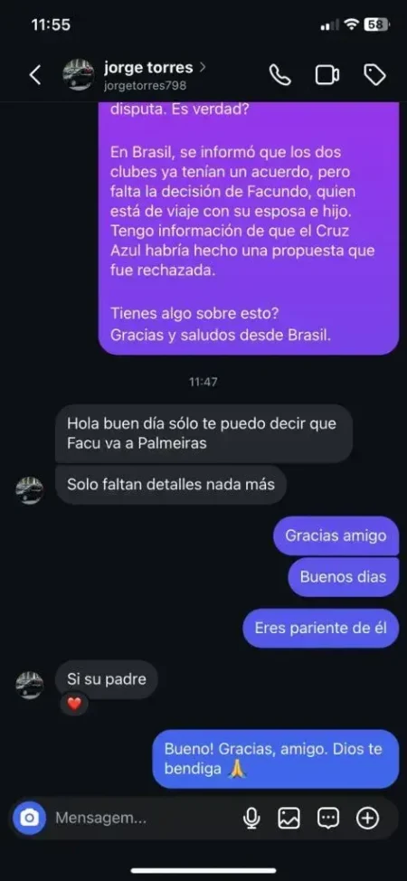 Pai de Facundo Torres confirma o destino de atleta após jogo Palmeiras