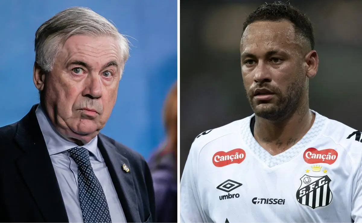 Ancelotti detalha conversa com Neymar após pedido para permanecer no Santos