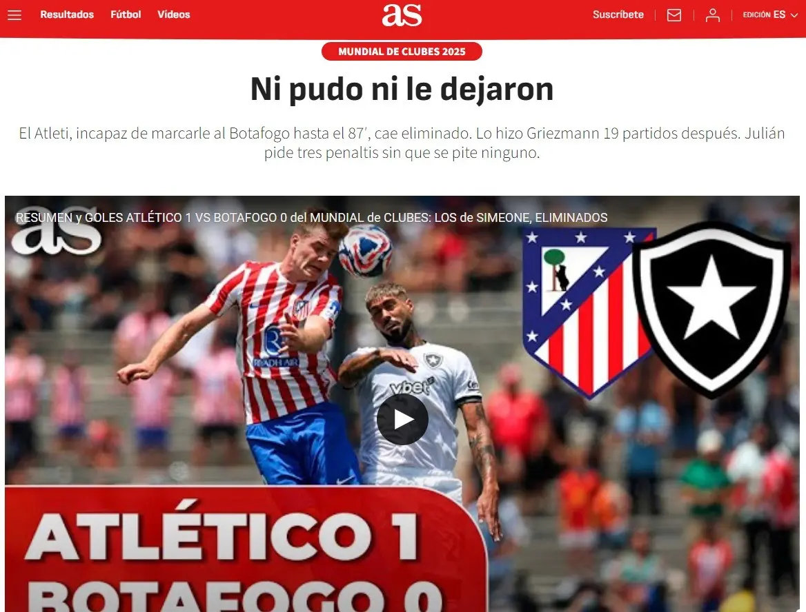 Botafogo conquista classificação e recebe elogios da imprensa internacional: "Defesa rochosa e contra-ataque letal"