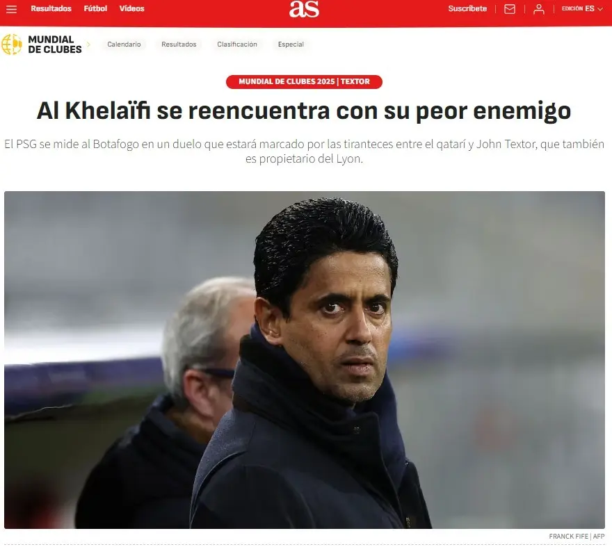 Rivalidade entre PSG e Botafogo ganha destaque: "Al Khelaifi reencontra seu maior adversário"