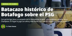 Botafogo triunfa e abala o cenário: repercussão global da vitória