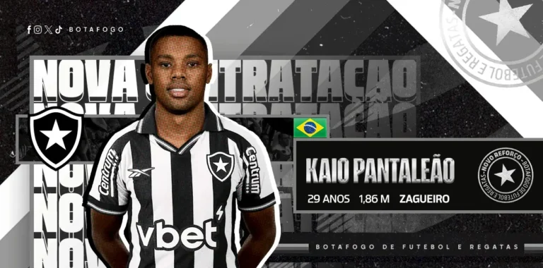Botafogo oficializa a chegada do zagueiro Kaio Pantaleão