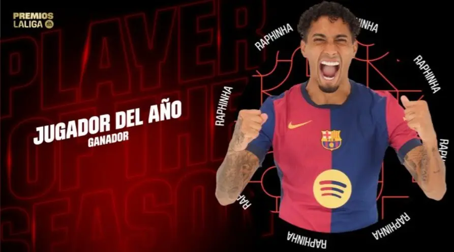 Raphinha Eleito Melhor Jogador da LaLiga: Destaque do Ano
