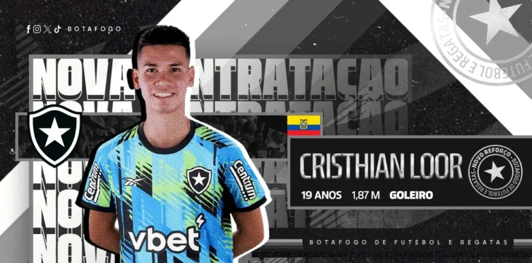 Botafogo anuncia a chegada do goleiro Cristhian Loor