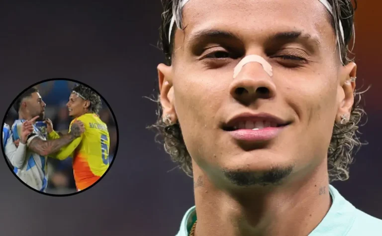 Ríos provoca Otamendi após jogo Argentina X Colômbia: "Não consegue nem correr"