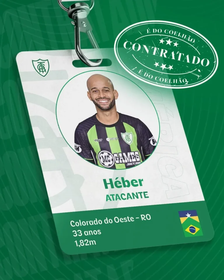"America-MG anuncia contratação do atacante Héber"
