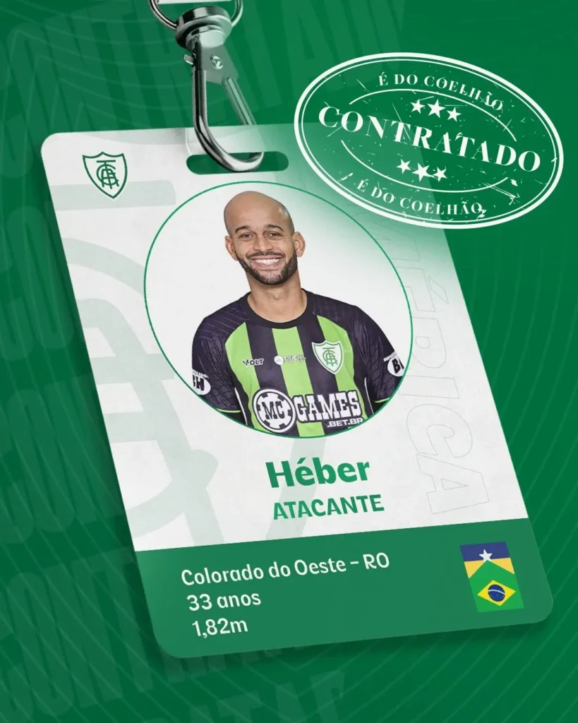 "America-MG anuncia contratação do atacante Héber"