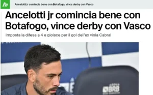 Ancelotti faz estreia no Botafogo em destaque global: "Triunfo incontestável"