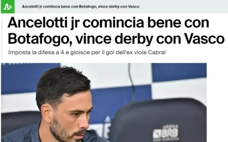 Ancelotti faz estreia no Botafogo em destaque global: "Triunfo incontestável"