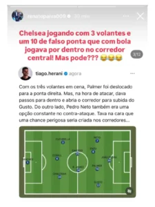 Ex-técnico do Botafogo, Paiva critica estilo do Textor após título do Chelsea: “Jogando com três volantes?”