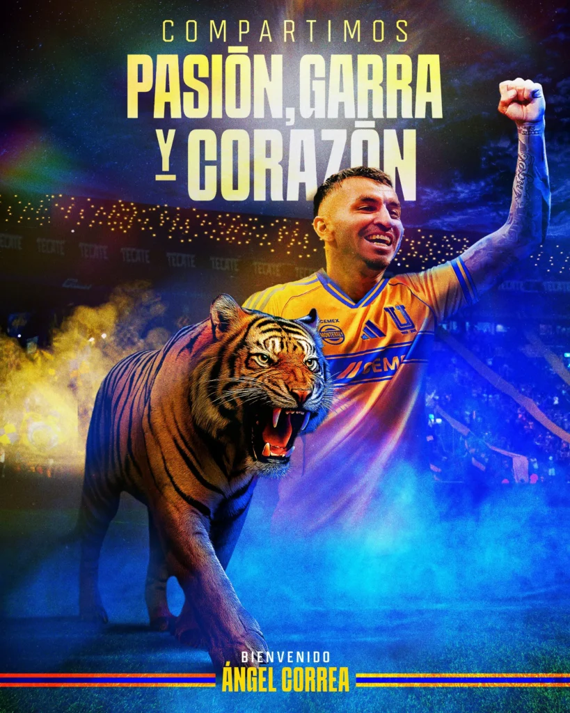 Tigres do México anuncia atacante Correa, campeão mundial pela Argentina