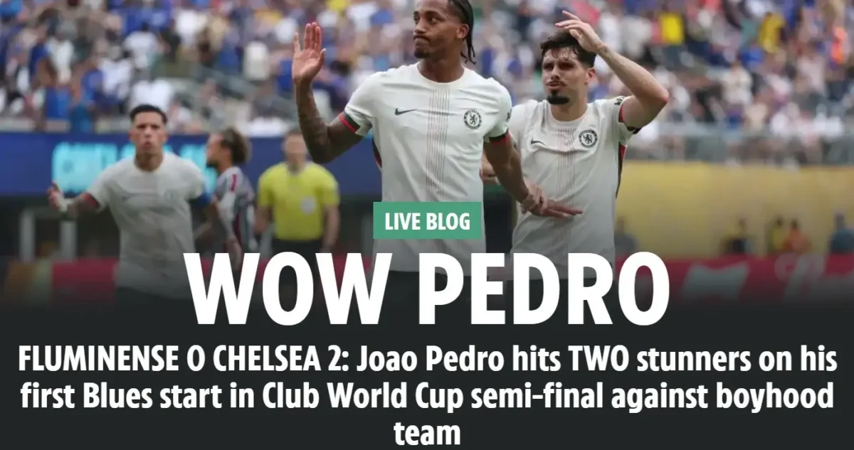 "Uow": Ingleses da Imprensa se impressionam com 'Gols Incríveis' de João Pedro na Eliminação do Fluminense