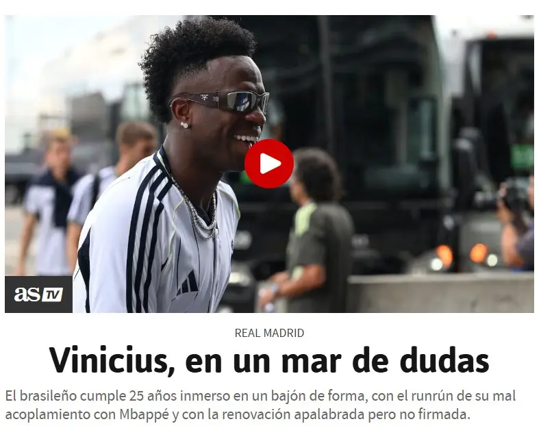 Vini Jr. completa 25 anos e mergulha em um mar de dúvidas