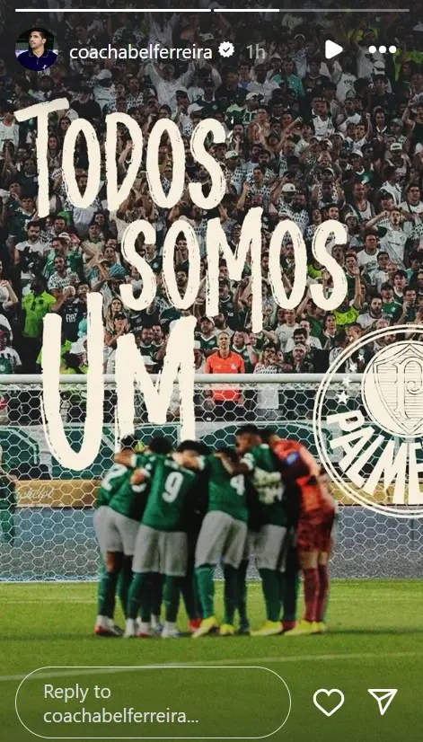 Abel resgata o lema que embalou Palmeiras e aposta na união para conquistar títulos Abel resgata o lema que embalou Palmeiras e aposta na união para conquistar títulos