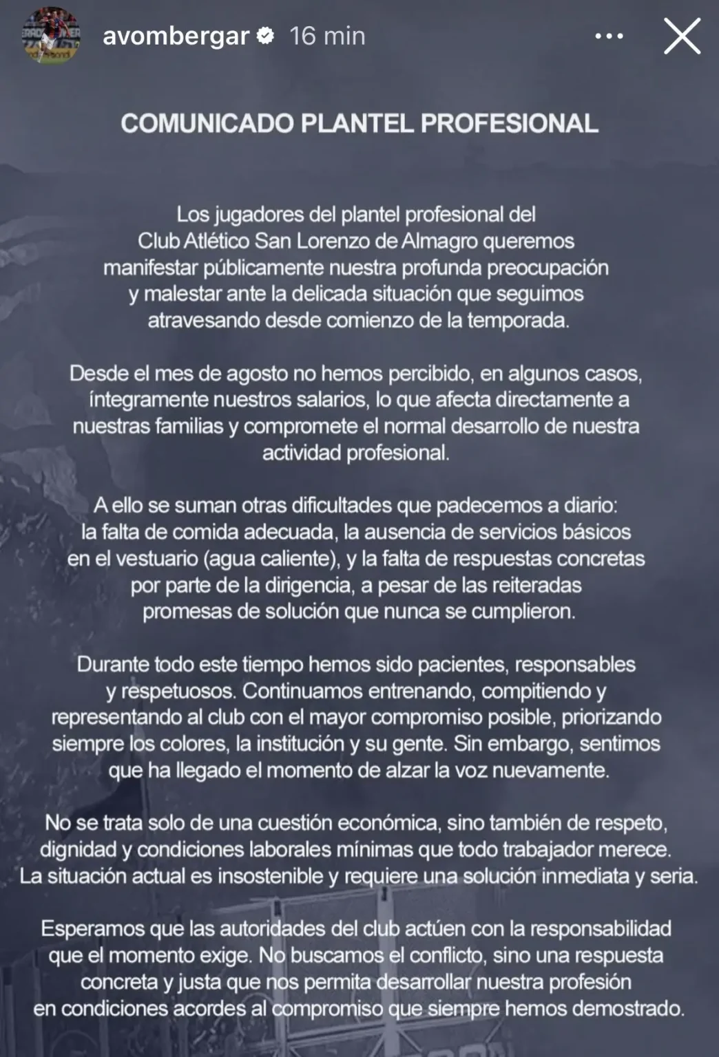 San Lorenzo: Elenco denuncia atrasos salariais e precariedade, com gerência sem resposta