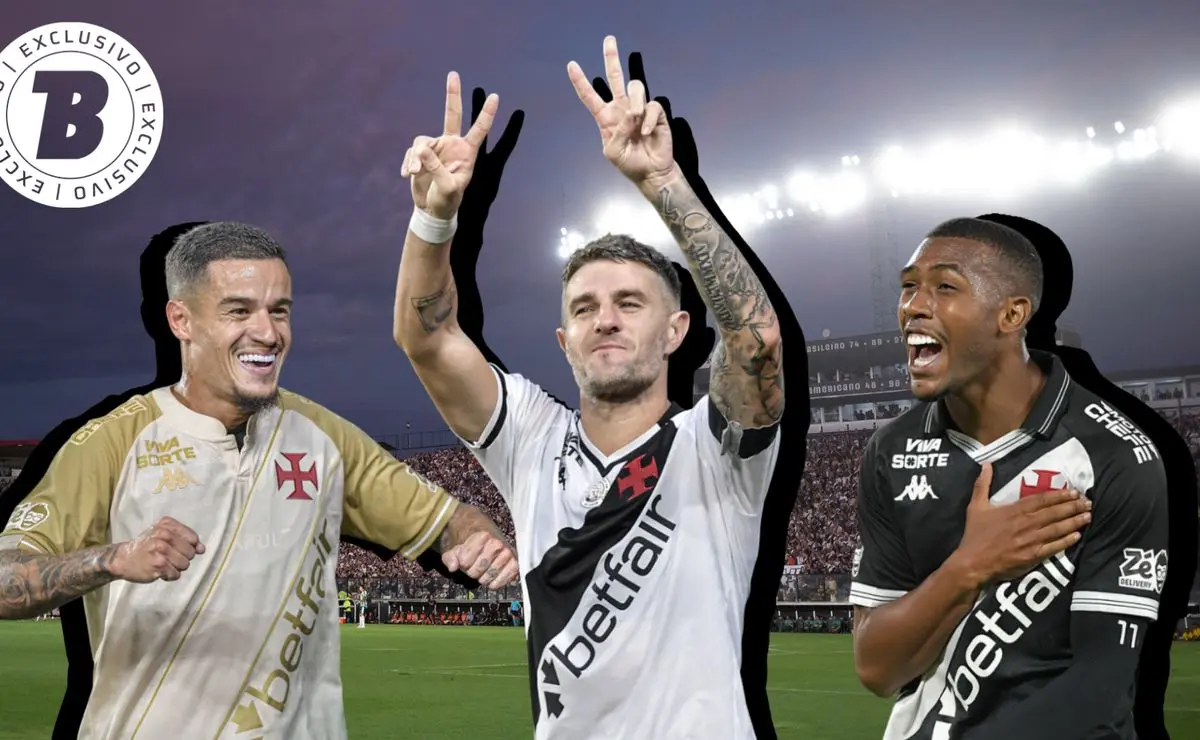 Vegetti, Rayan e Coutinho (Vasco) superam trios de Flamengo, Palmeiras, Cruzeiro e outros rivais em 2025