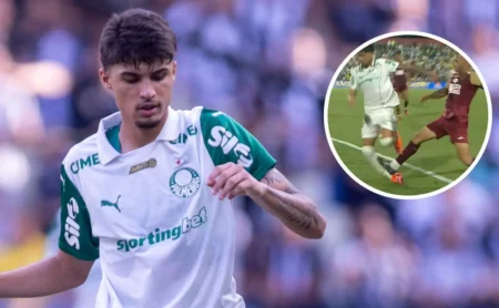Igor Torres é expulso após solada em Larson em Portuguesa x Palmeiras; lance viraliza e vídeo é divulgado