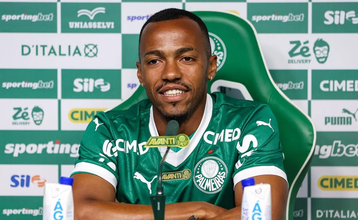 Marlon Freitas se apresenta no Palmeiras e fala sobre a disputa por posição: "Venho para agregar"